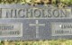 George and Emma Nicholson's headstone